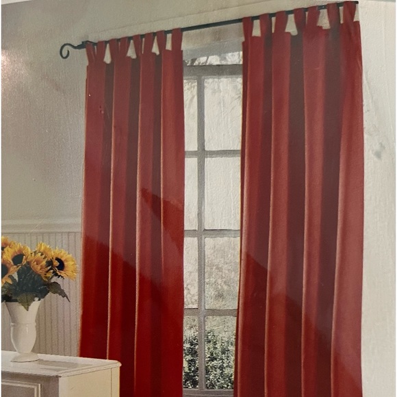 HOME brand tab top solid window panel pair- (Target) dark red - Picture 5 of 5